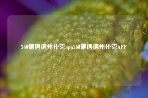 360德信德州扑克app360德信德州扑克APP