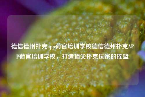 德信德州扑克app荷官培训学校德信德州扑克APP荷官培训学校，打造顶尖扑克玩家的摇篮
