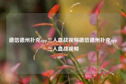 德信德州扑克app三人血战视频德信德州扑克app三人血战视频