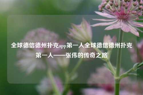 全球德信德州扑克app第一人全球德信德州扑克第一人——张伟的传奇之路