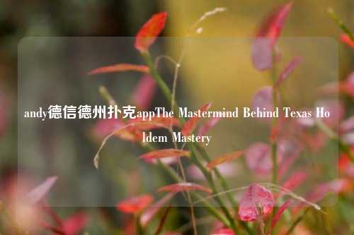 andy德信德州扑克appThe Mastermind Behind Texas Holdem Mastery