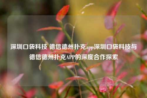 深圳口袋科技 德信德州扑克app深圳口袋科技与德信德州扑克APP的深度合作探索