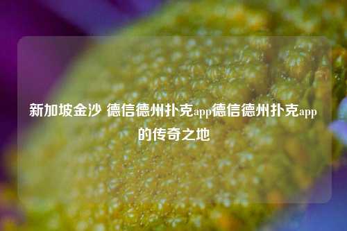 新加坡金沙 德信德州扑克app德信德州扑克app的传奇之地