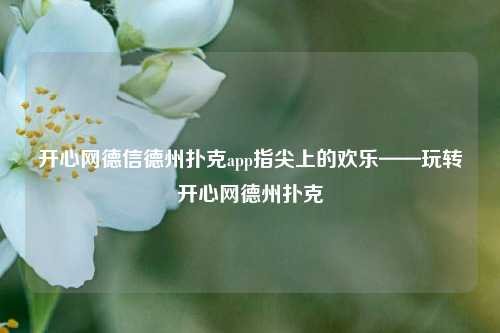 开心网德信德州扑克app指尖上的欢乐——玩转开心网德州扑克